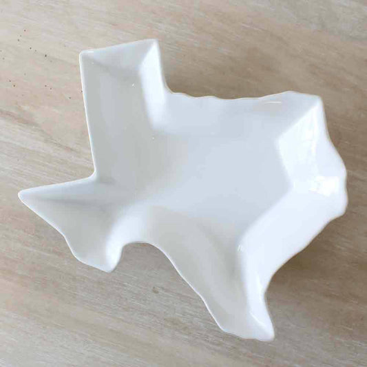 Texas Shaped Platter   White   10"